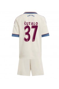 Ajax Josip Sutalo #37 Jalkapallovaatteet Lasten Kolmas peliasu 2025-26 Lyhythihainen (+ Lyhyet housut)